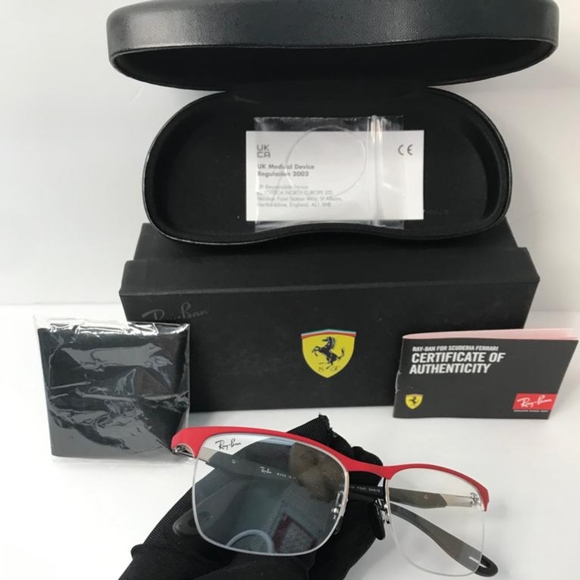 New RAY-BANScuderia Ferrari RX8416M Men's Square Eyeglasses - Picture 8 of 12